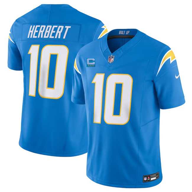 Men & Women & Youth Los Angeles Chargers #10 Justin Herbert Light Blue 2023 F.U.S.E. With 3-Star C Patch Vapor Untouchable Limited Football Stitched Jersey->los angeles chargers->NFL Jersey